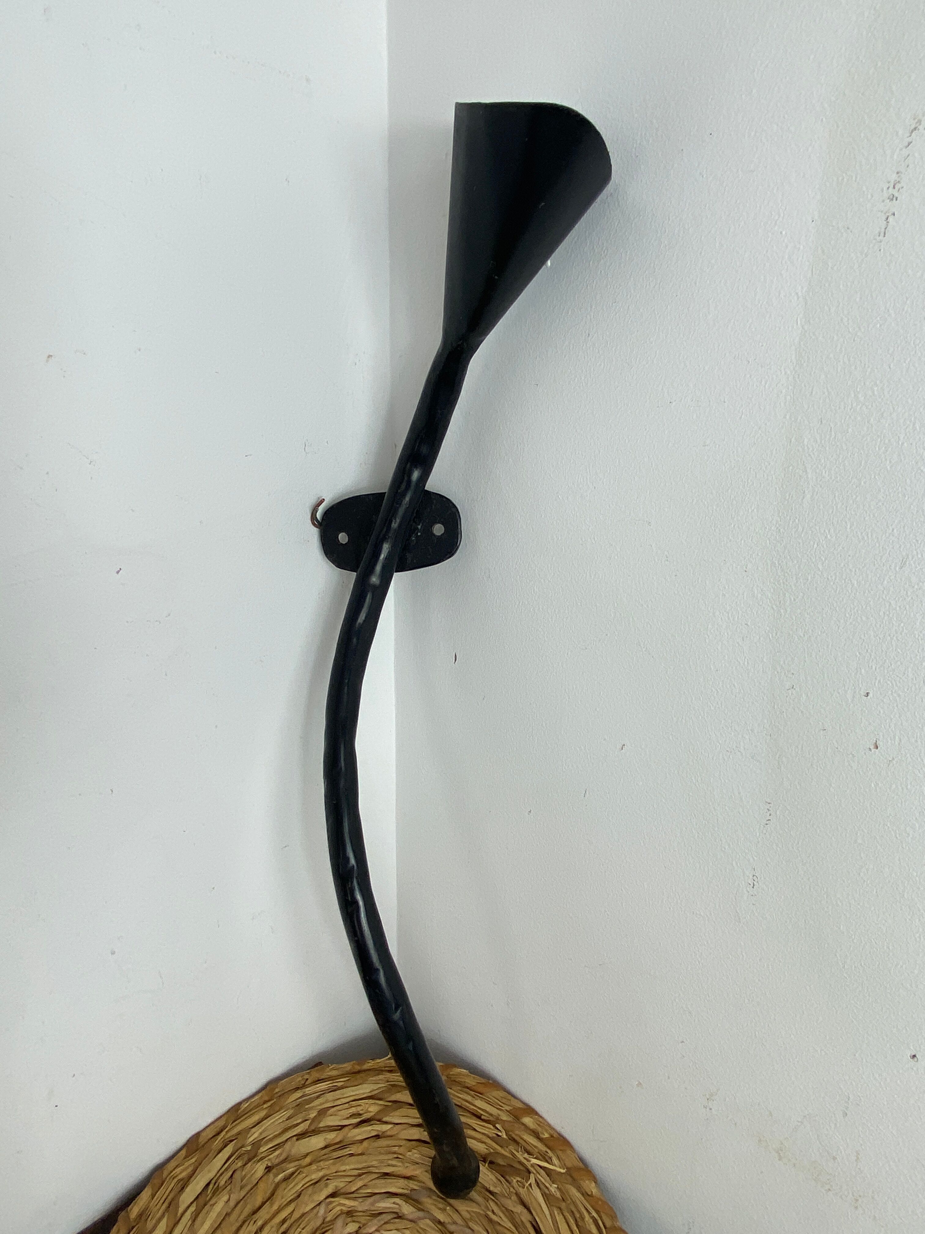 Wrought iron wall sconce