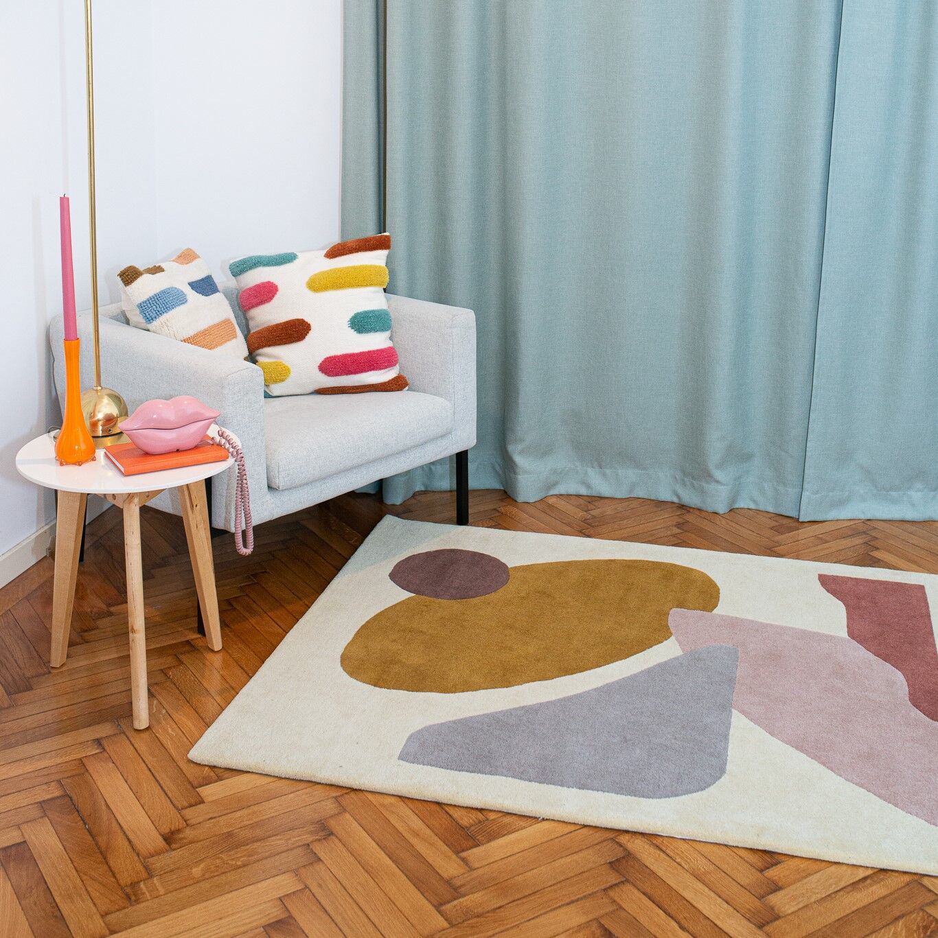 Clouds design carpet 140 x 210 cm