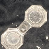 Octagonal glass salt cellar