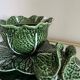 Vintage Caldas ceramic green cabbage tureen
