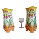 planter / tall vase in barbotine (majolica) from the Art Nouveau period (circa