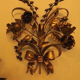 Pair of gilt double wall candleholders by Hans Kögl, 1960s