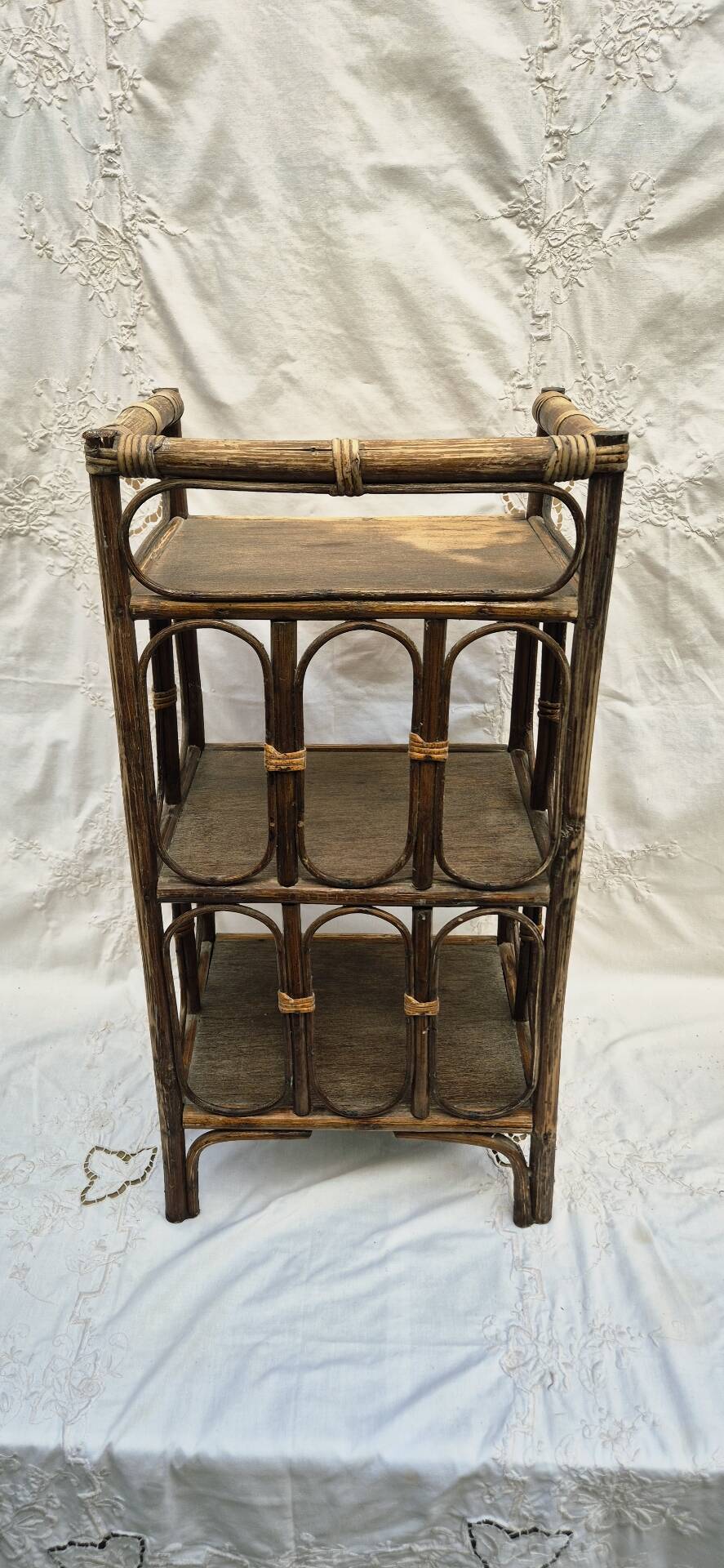 Rattan shelf