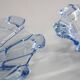 1970s pair of Glass Bowls , Czechoslovakia