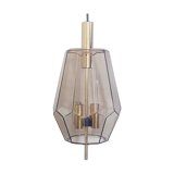 Limburg Glashutte smoked glass and brass hanging