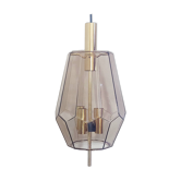 Limburg Glashutte smoked glass and brass hanging