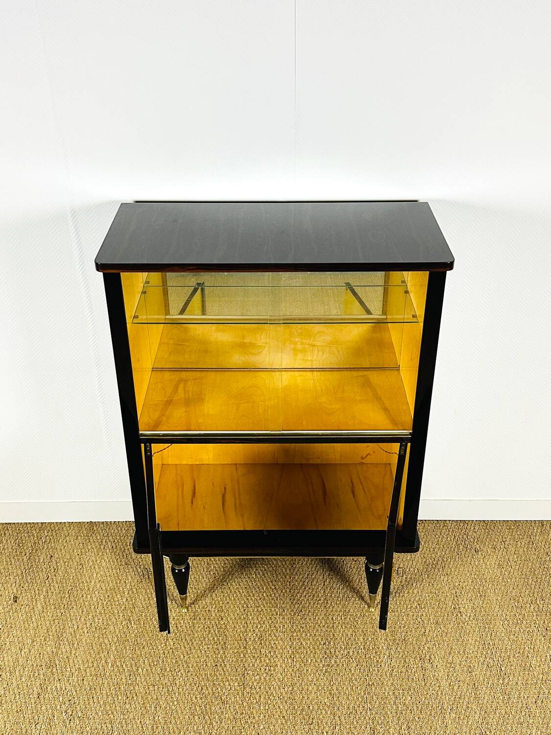 Vitrine Art déco en ébène de macassar 1940