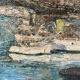 Mediterranean port, oil on canvas knife technique