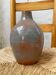 Glazed earth vase signed