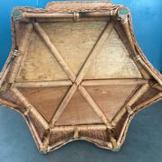 Rattan side table
