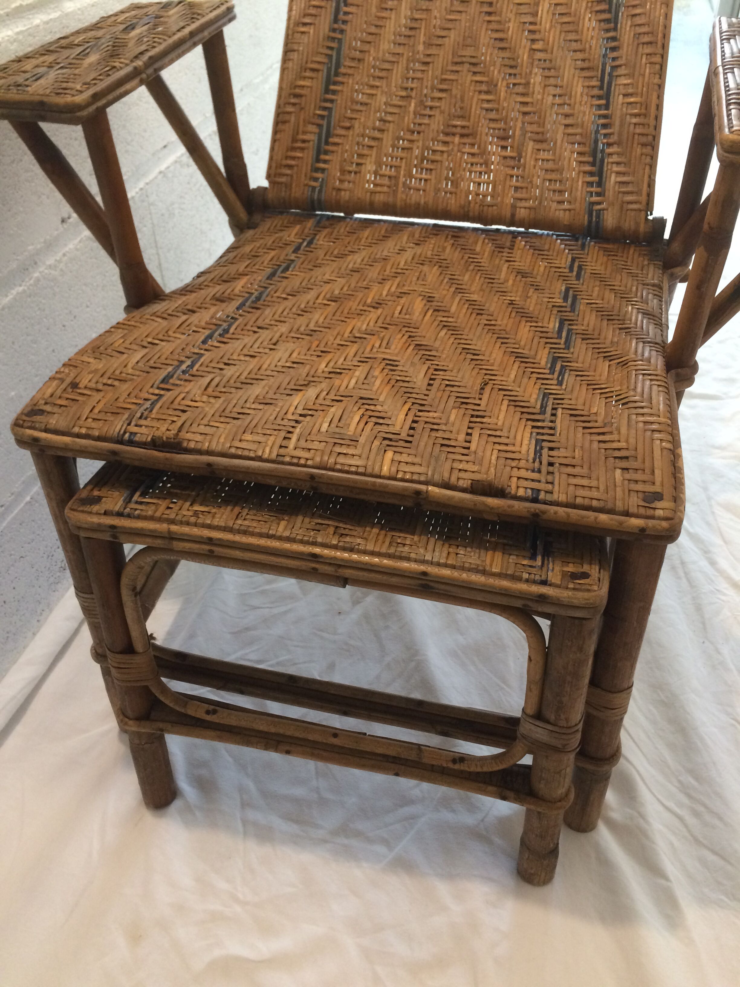 very old rattan Lounger