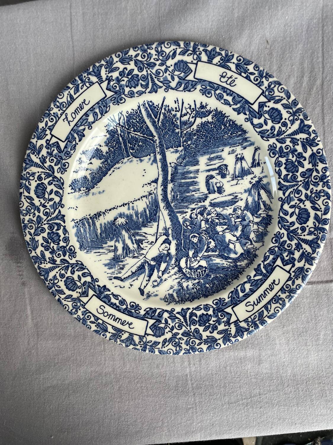English ironstone flat plate