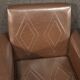 Pair of Italian design armchairs in skai