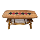Table basse rotin bambou années 60