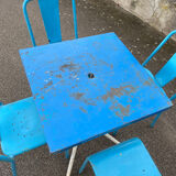 Set of 4 Tolix bistro chairs & table