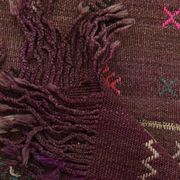 Burgundy Art Deco Vintage Kilim Rug, 118x124Cm