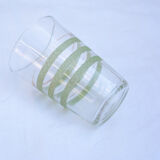 7 glasses green and gold granita