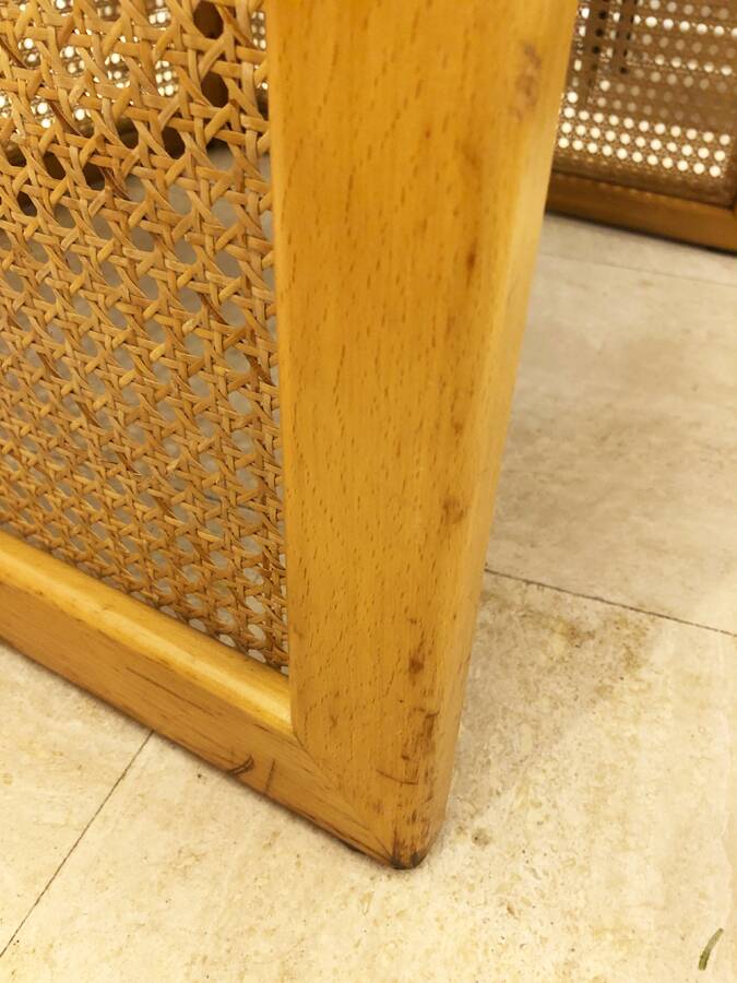 Pair of cane armchairs, 1970