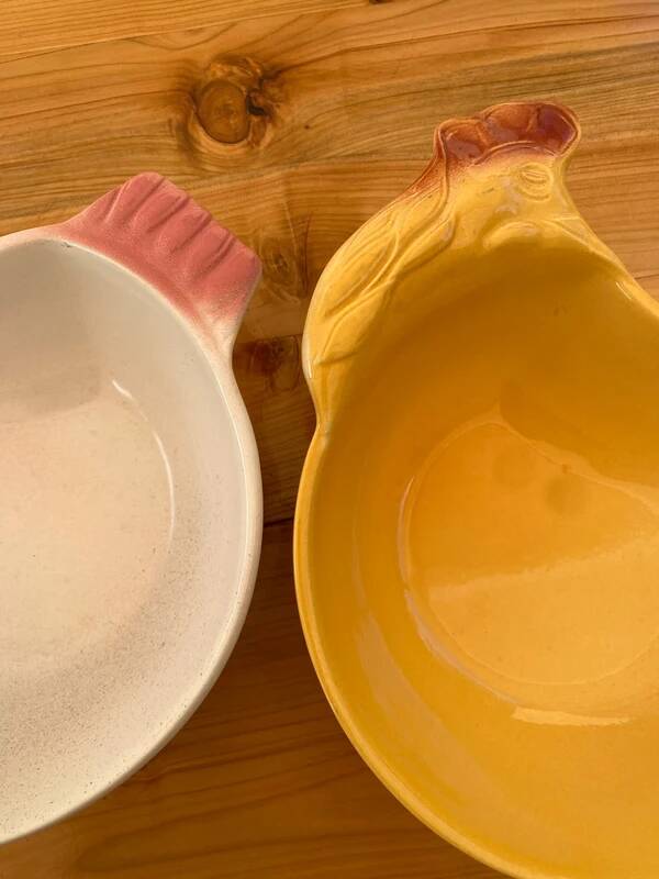 2 large chicken dishes