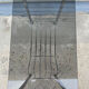 Coffee table, vinyl storage or metal and smoked glass occasional furniture