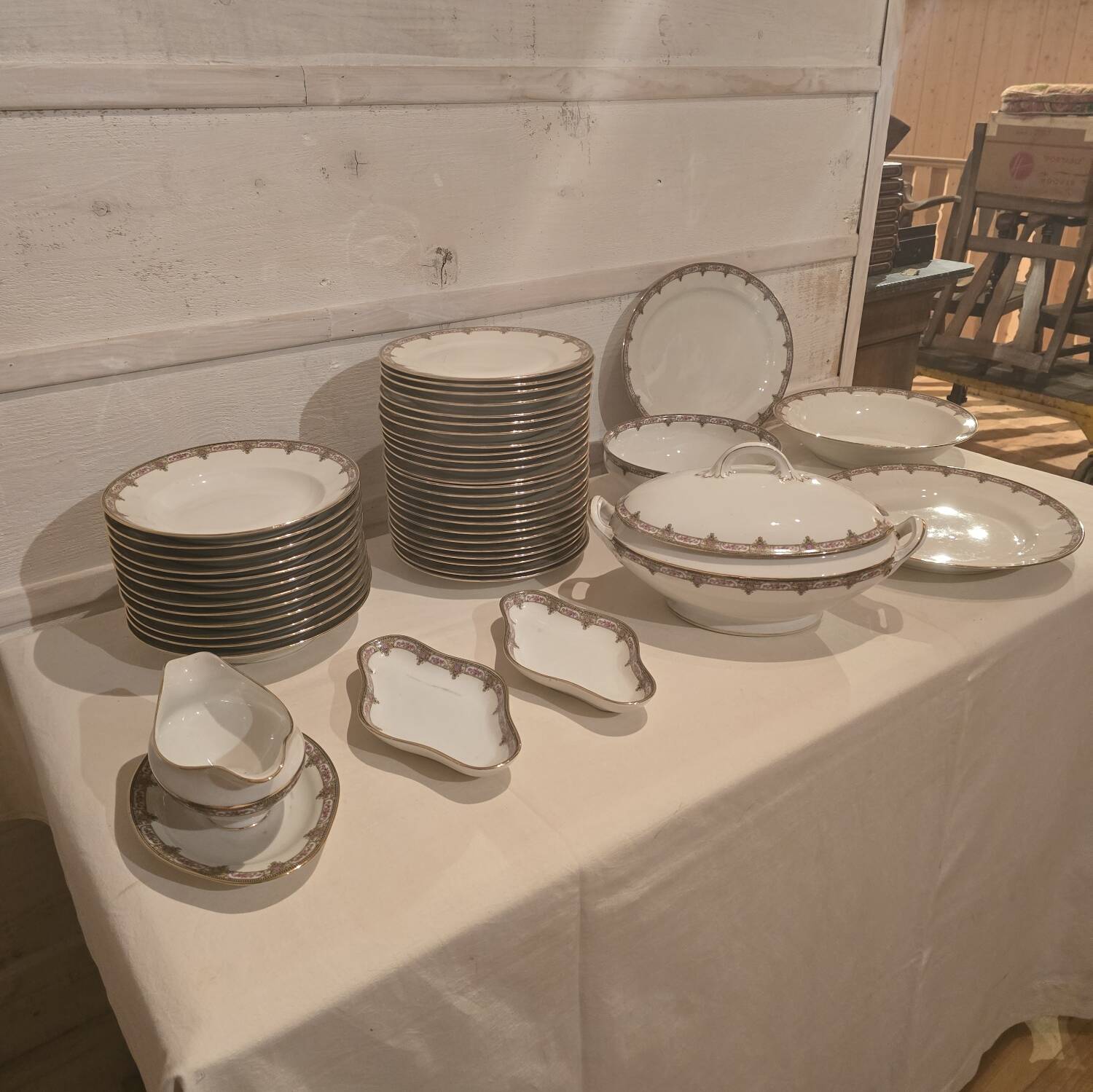 Limoges porcelain service.