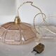 Art Deco pink glass Clichy pendant or lamp.
