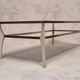 Italian coffee table metal & smoked glass ca 1970