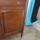 Louis XVI-style sideboard - 1 drawer - fluted legs - mahogany - solid wood