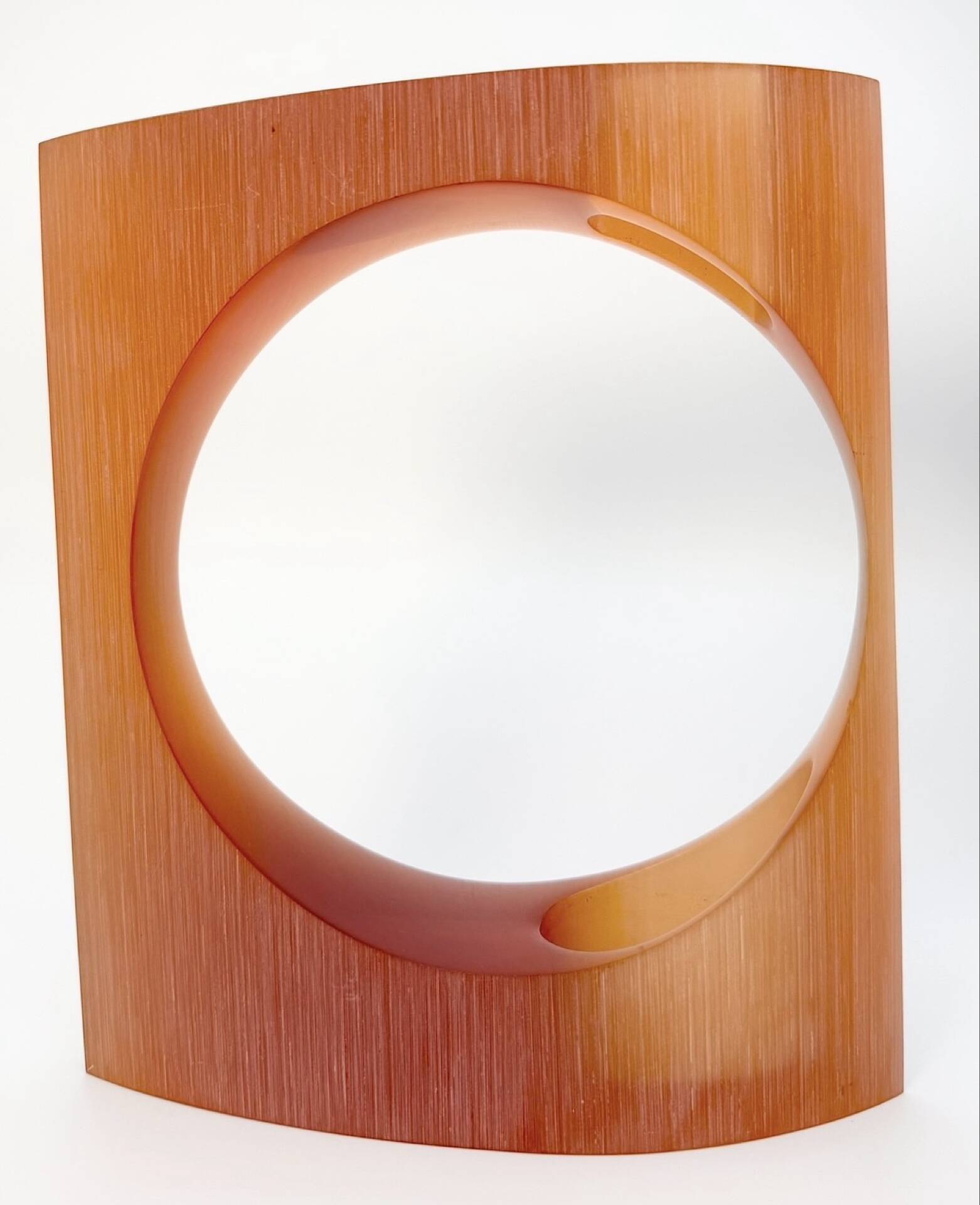 Translucent amber resin vase – Jacqueline Guénot, Full Moon® Paris
