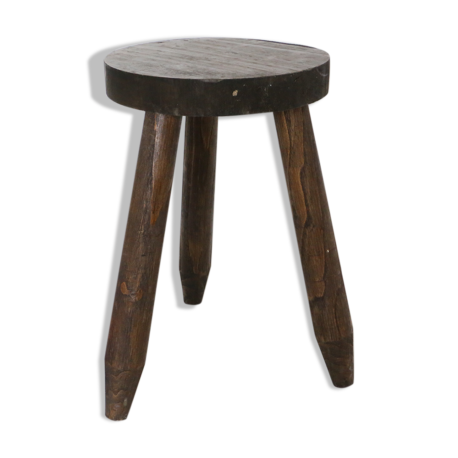 Farm tripod stool, rustic, vintage
