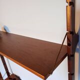 Ergo wall-mounted teak shelves, Vintage Scandinavian 1960s