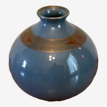 Vase ball maurice pinon earthenware of tours vintage design