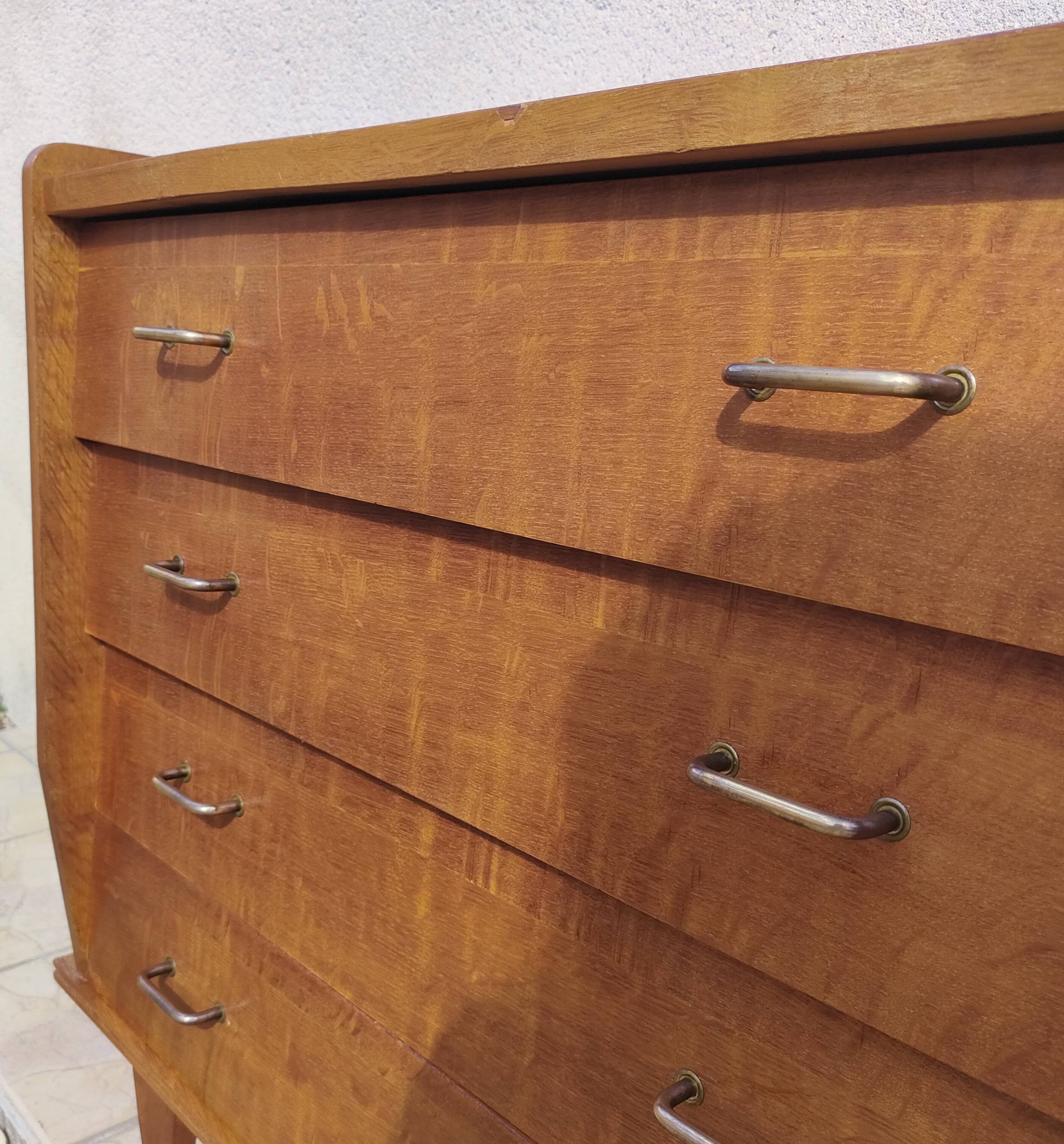 Designer wooden chest of drawers from the 60s