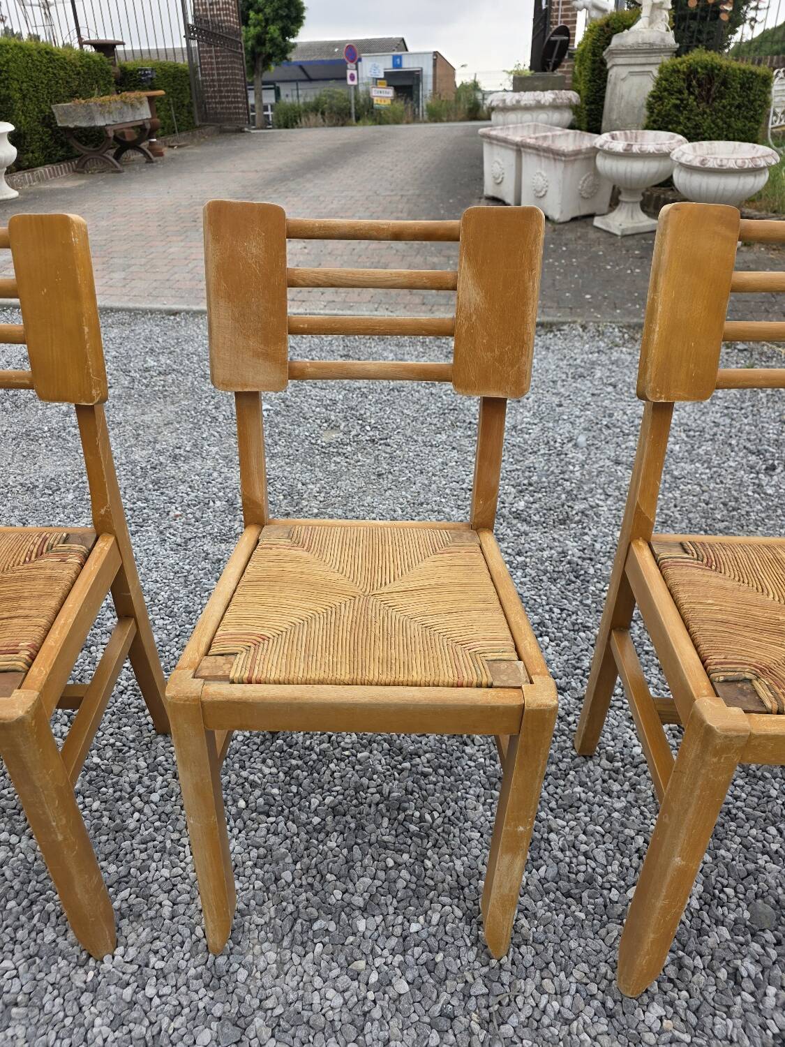 4 Vintage Chairs by Pierre Cruege, French design from the 60s