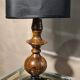 Lampe 1950 pied tourner en olivier 45x23cm