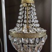 Balloon chandelier in glass and brass