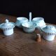 Mustard pepper shaker Victoria China iridescent porcelain