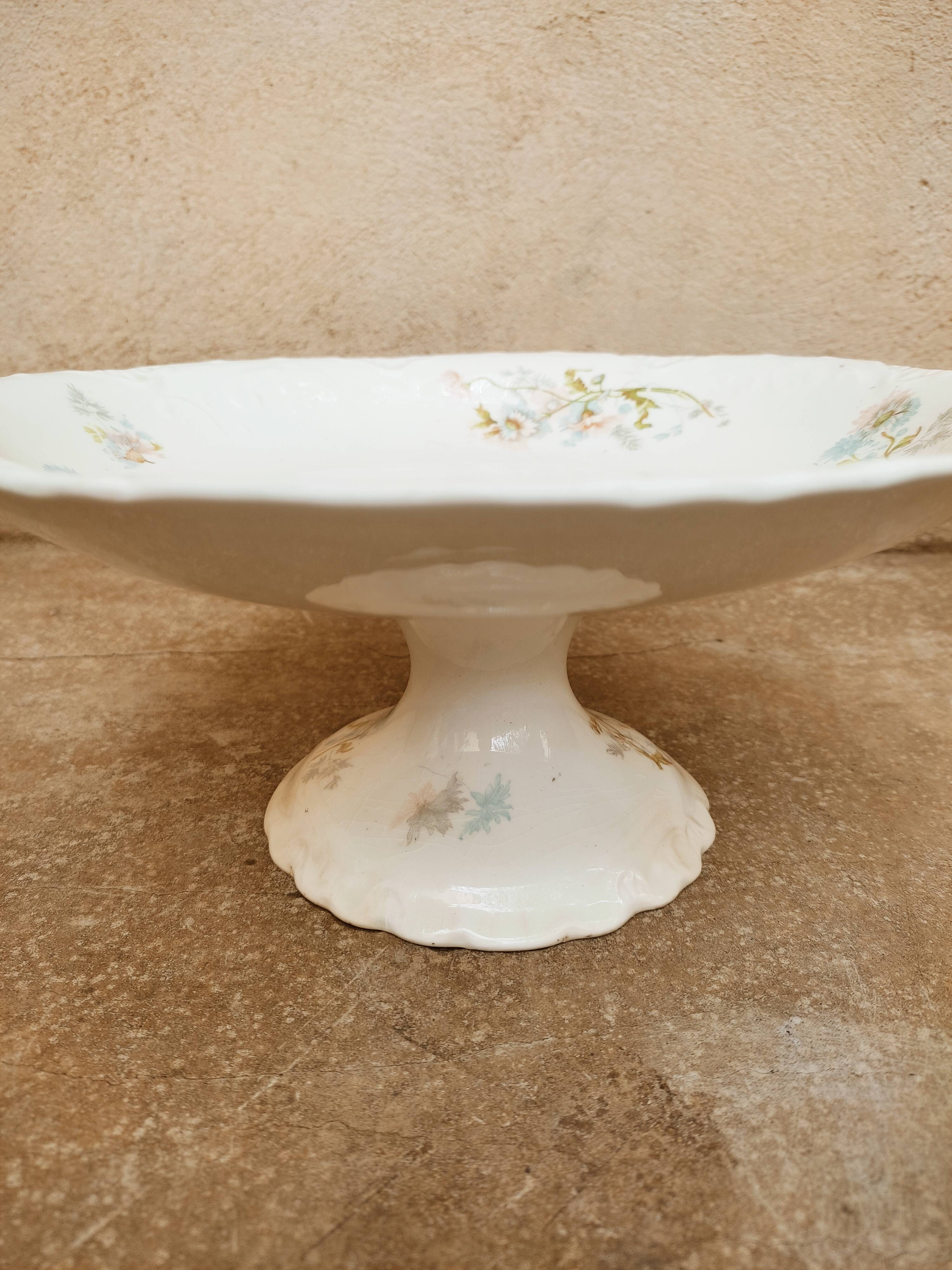 English compotier in half porcelain