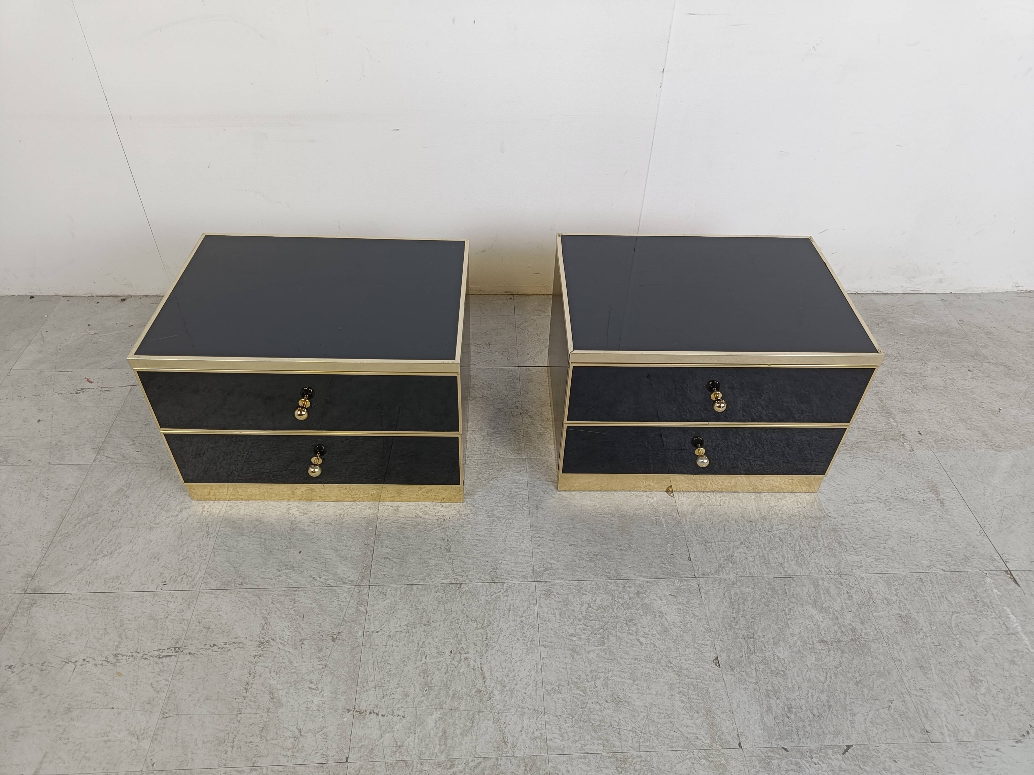 Pair of bedside cabinets, 1970s
