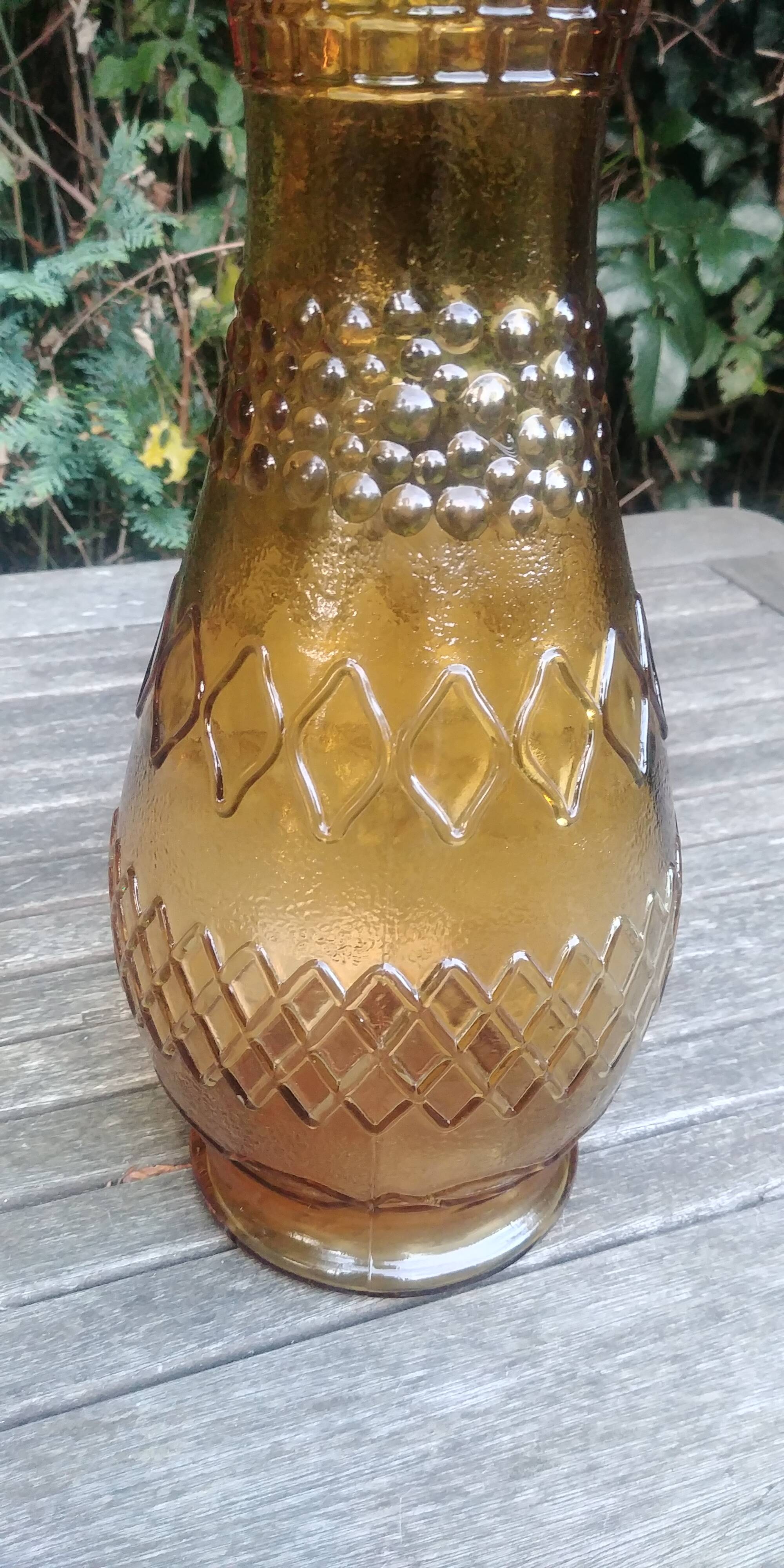 Empoli glass vase vintage 70s