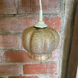 Vintage Transparent Moulded Glass Suspension #D444