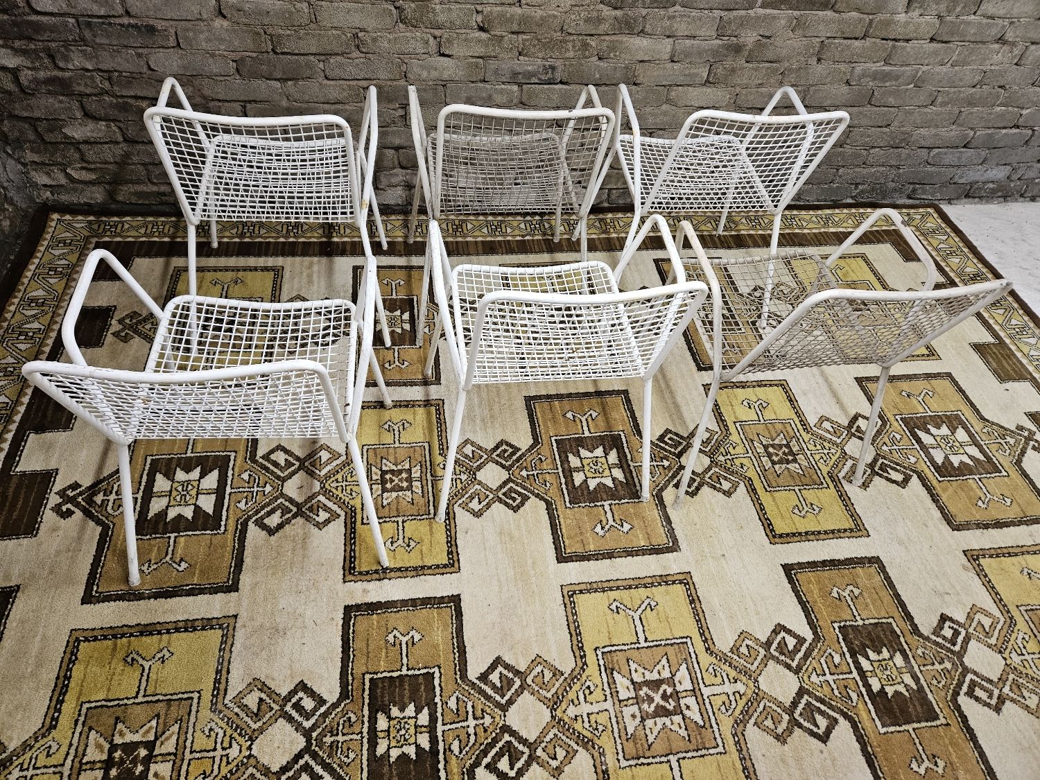 Set of 6 chairs and 1 rocking chair Rio by Emu 1960