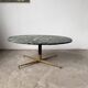 Table basse en marbre vert et laiton par Michel Kin pour Arflex