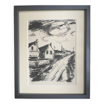 Lithograph after Maurice de VLAMINCK, Surroundings of Verrière