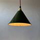 Set of 2 green conical workshop suspensions