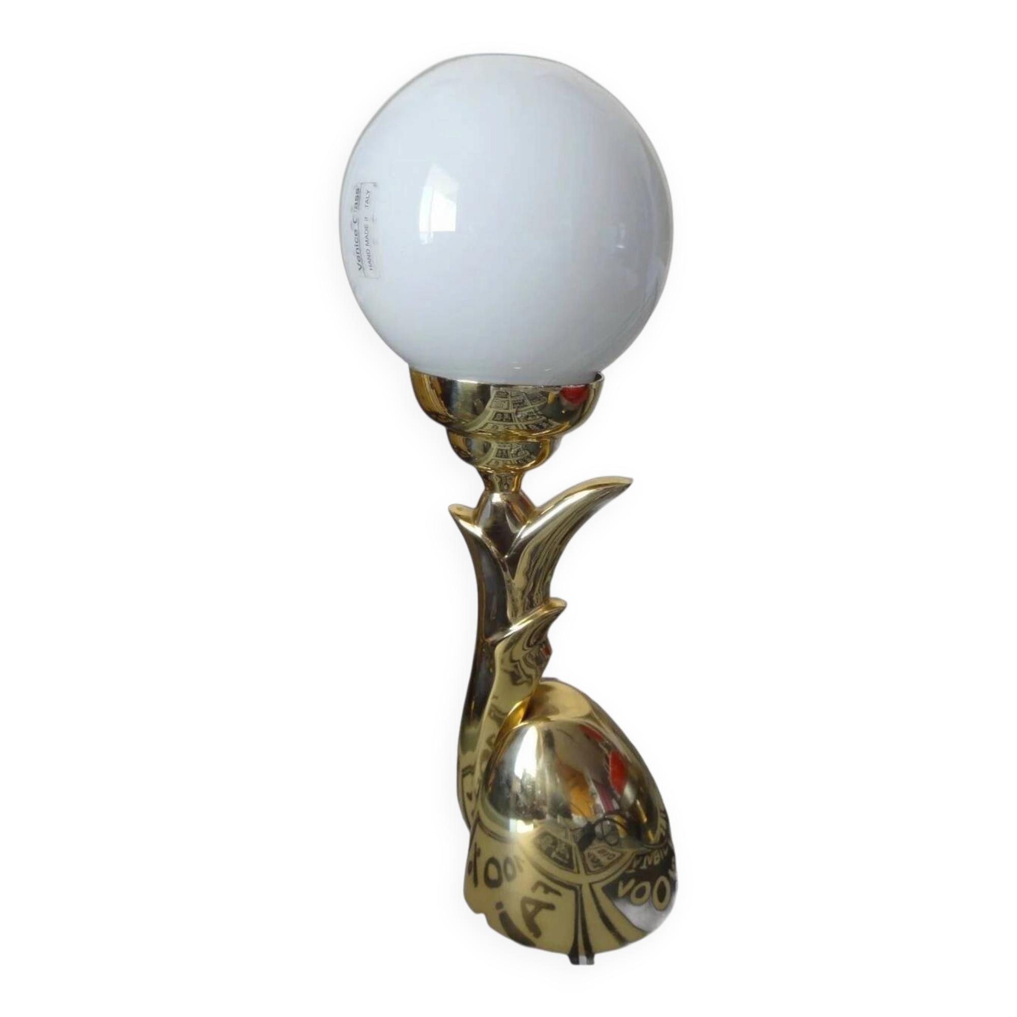 bronze lamp Italy Murano Venini?