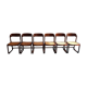 Suite de 6 chaises traineau Baumann cannées vintage