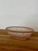 Art Deco soap dish, moulded glass, pink lilies of the valley.