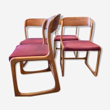 4 Baumann chairs model sled