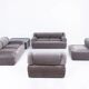 Italian living room set with two sofas, two armchairs and coffee table, 1970